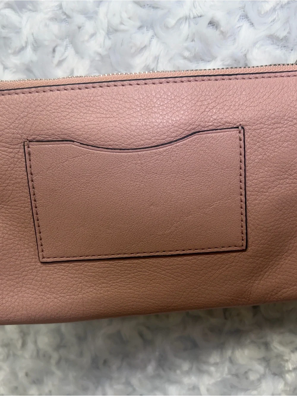 Coach Blush Pink soft Pebbled Leather adjustable Crossbody Chain & leather Strap